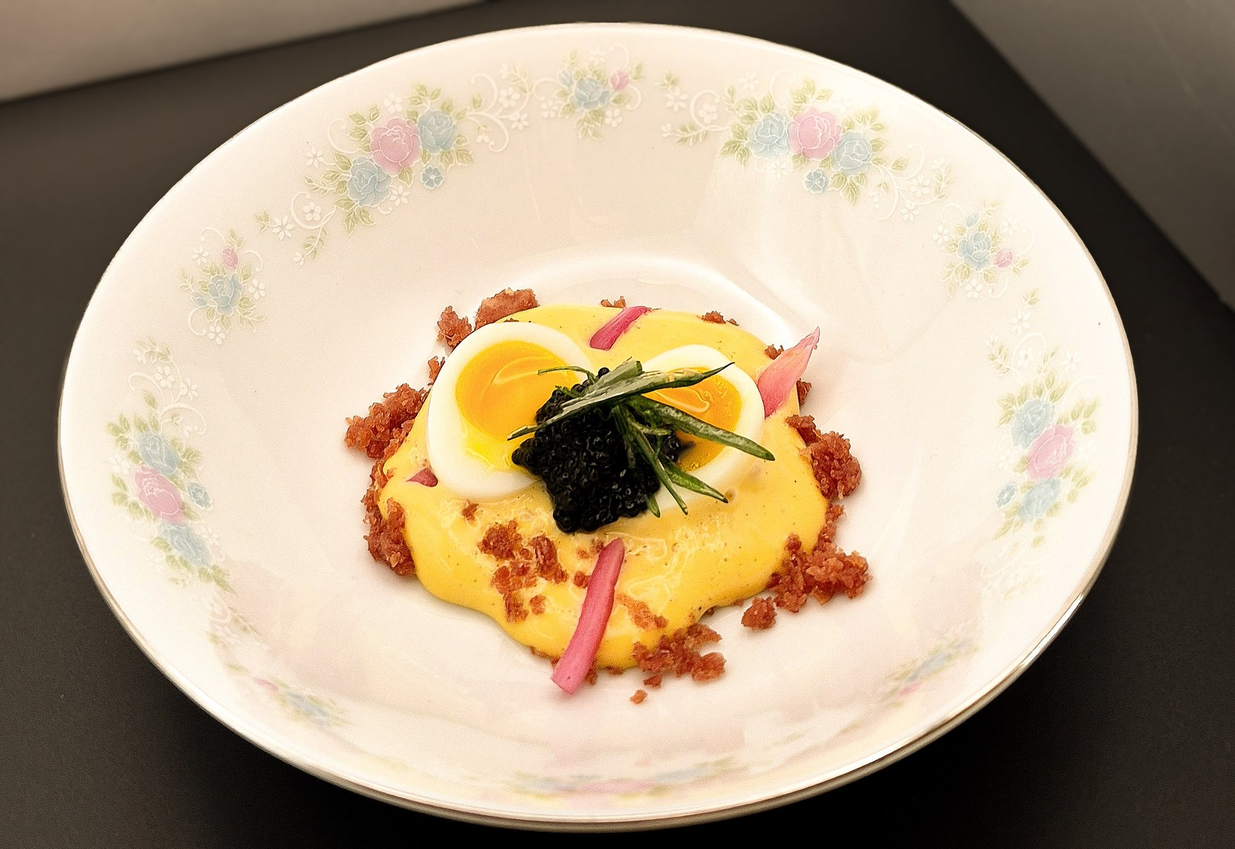 Quail egg dish from Spring Supper